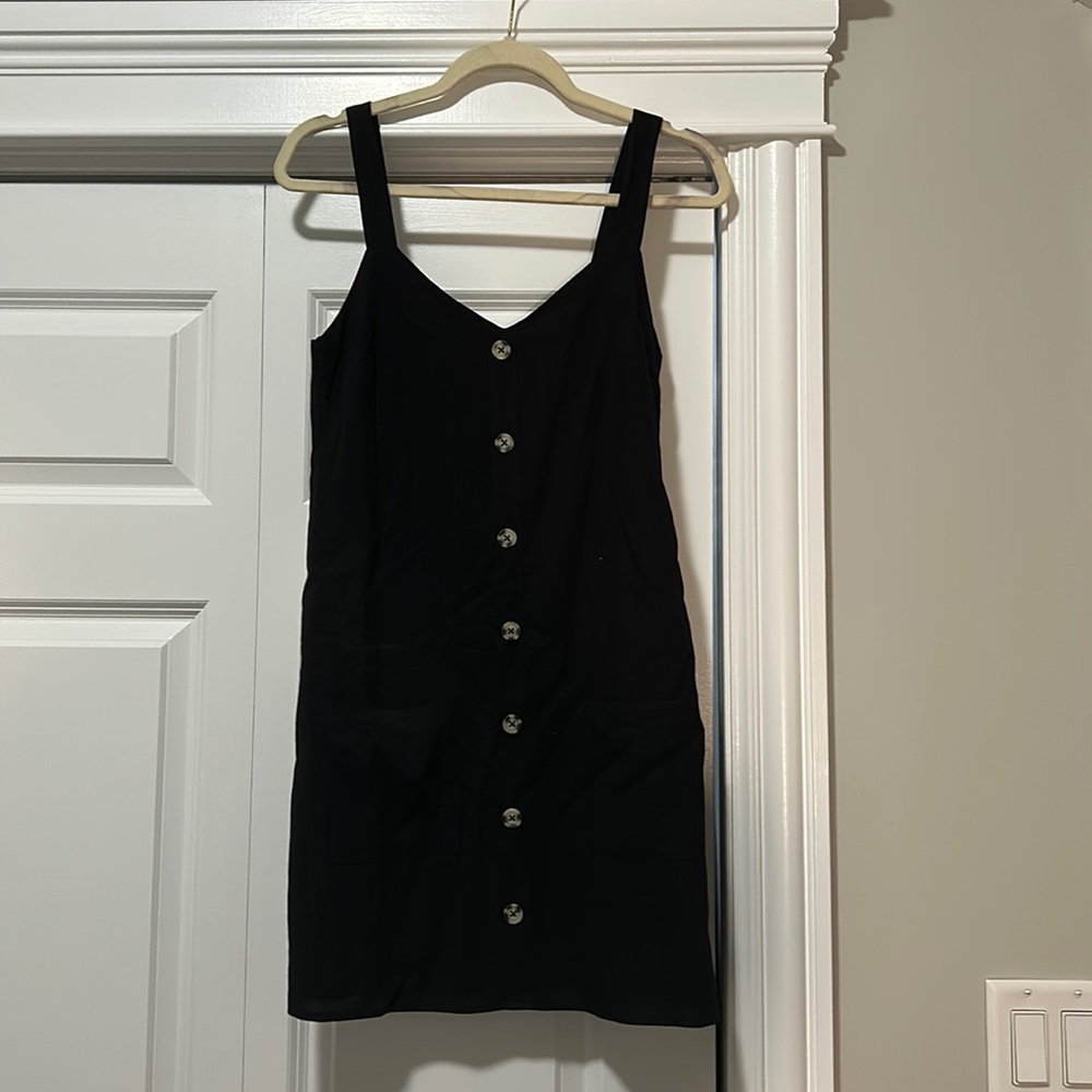 Never worn! Black button down dress